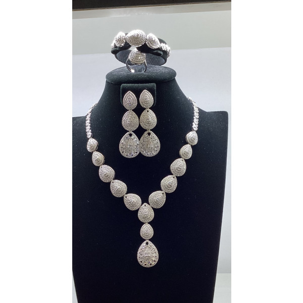 Alloy Silver Jewel sets (Silver )