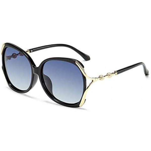 Women's Aviator Sunglasses With UV400 HD Lens (Black)