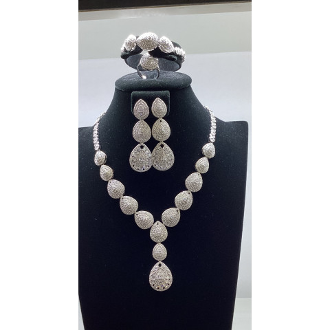 Alloy Silver Jewel sets (Silver )