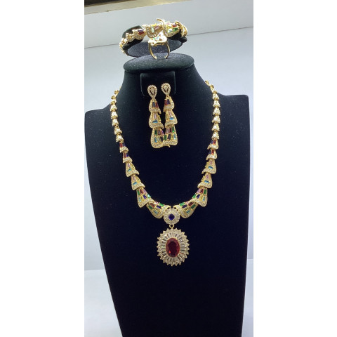 Trendz fascinating Gold with Stone Plated Necklace set