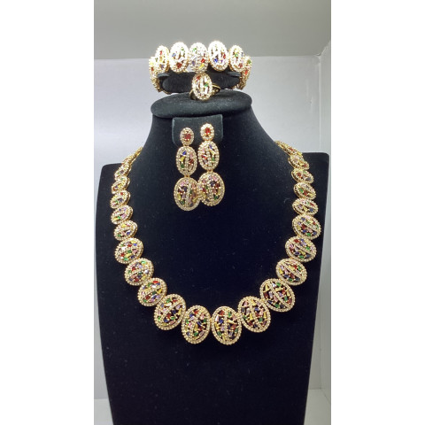 High Elegance Silver Gold Plated  Jewel set 
