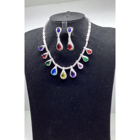 Multicolor Silver Alloy Jewel sets (premium quality)